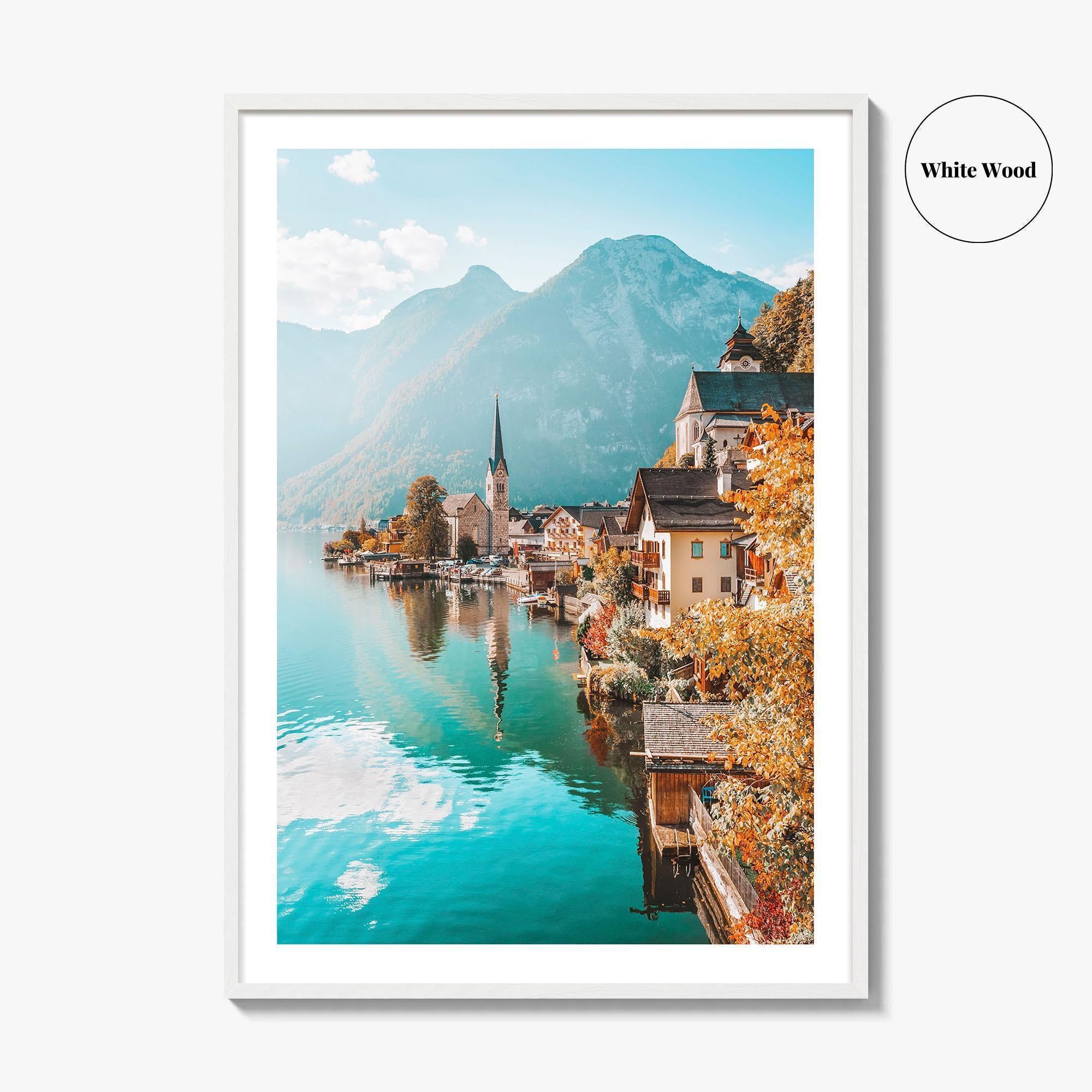 Hallstatt Fine Art Photo Print, Austria, Austrian Alps, Autumn Landscape Poster, Wall Decor
