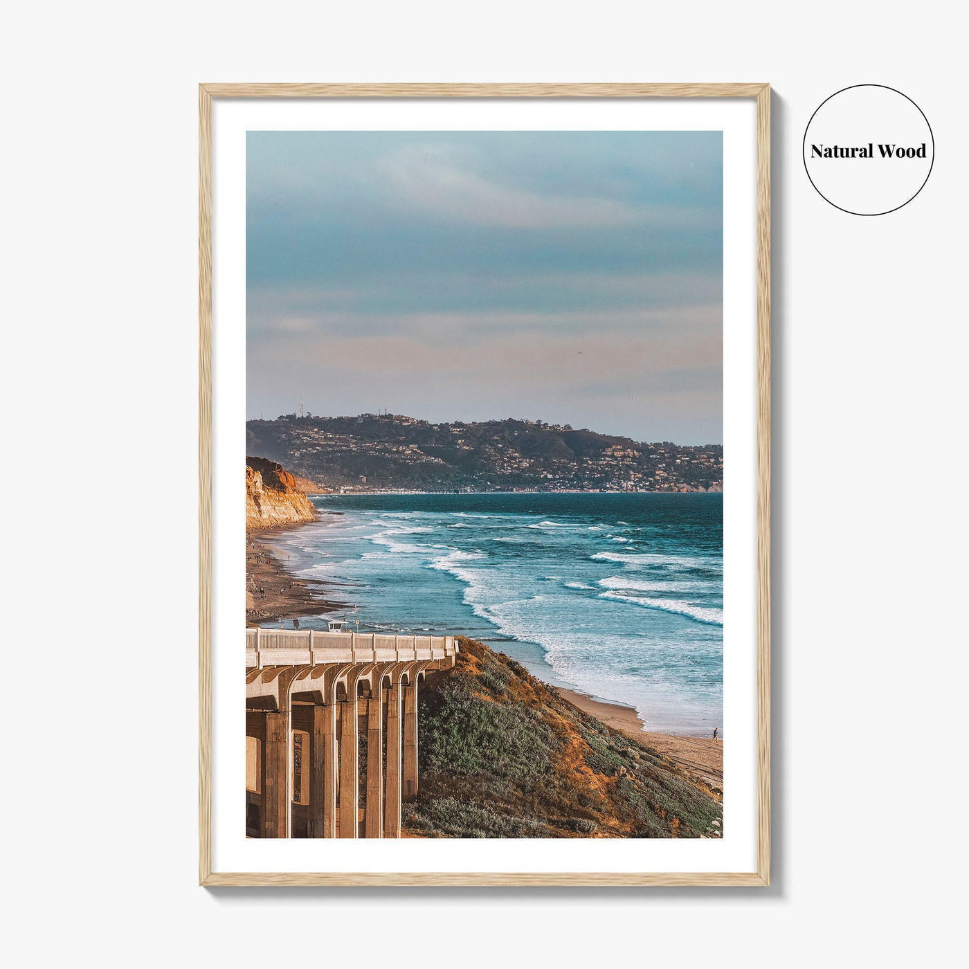 Torrey Pines Fine Art Photo Print, San Diego California Bridge Wall Decor Poster
