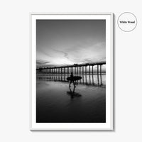 Carlsbad Black and White Fine Art Photo Print, San Diego California Poster