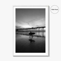 Carlsbad Black and White Fine Art Photo Print, San Diego California Poster