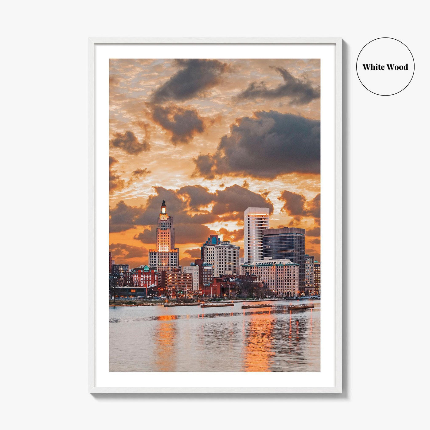 Providence Skyline Fine Art Photo Print, Rhode Island, RI, USA, Poster, Wall Decor