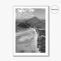 British Virgin Islands Black and White Fine Art Photo Print, Caribbean Poster