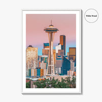 Seattle Skyline Fine Art Photo Print, Washington USA, Downtown Poster