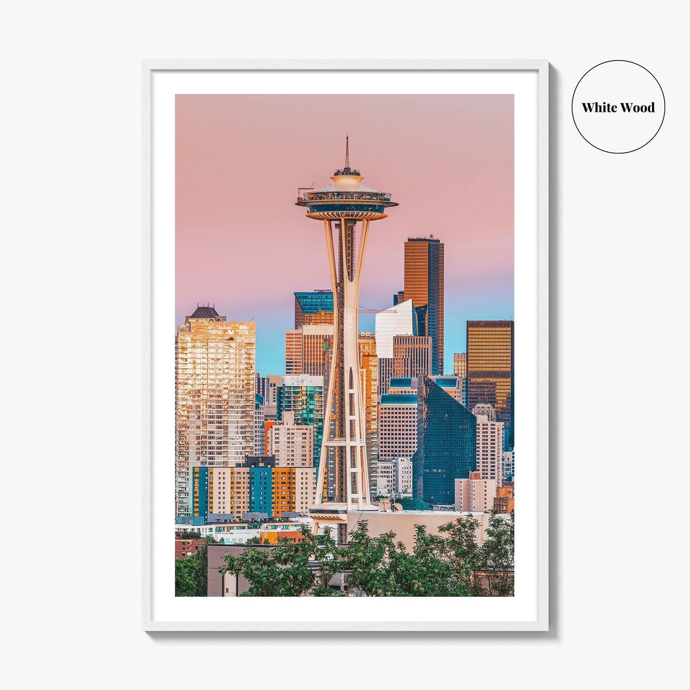 Seattle Skyline Fine Art Photo Print, Washington USA, Downtown Poster