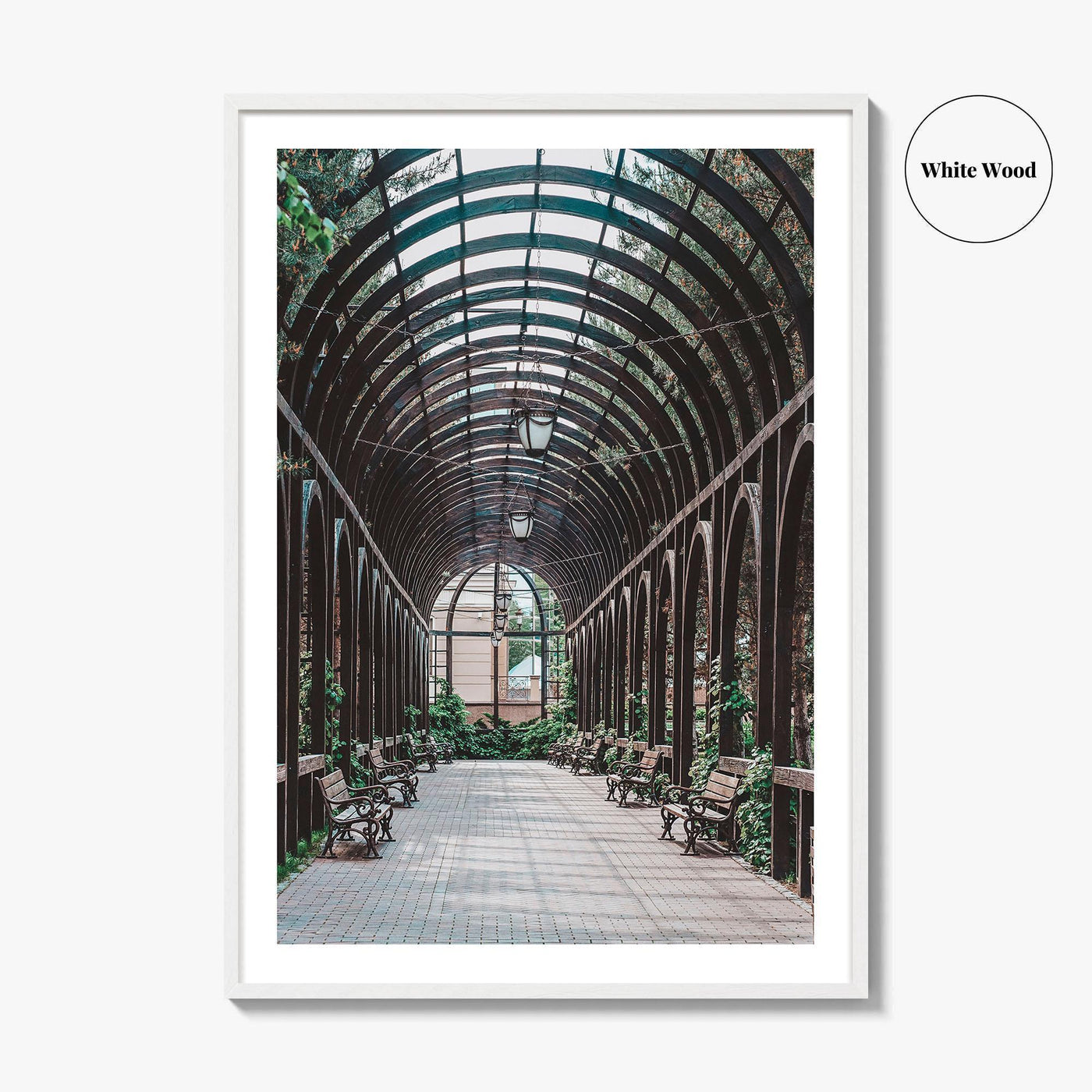 Lincoln Park Fine Art Photo Print, Chicago Illinois USA, Wooden Arch Pavilion Poster