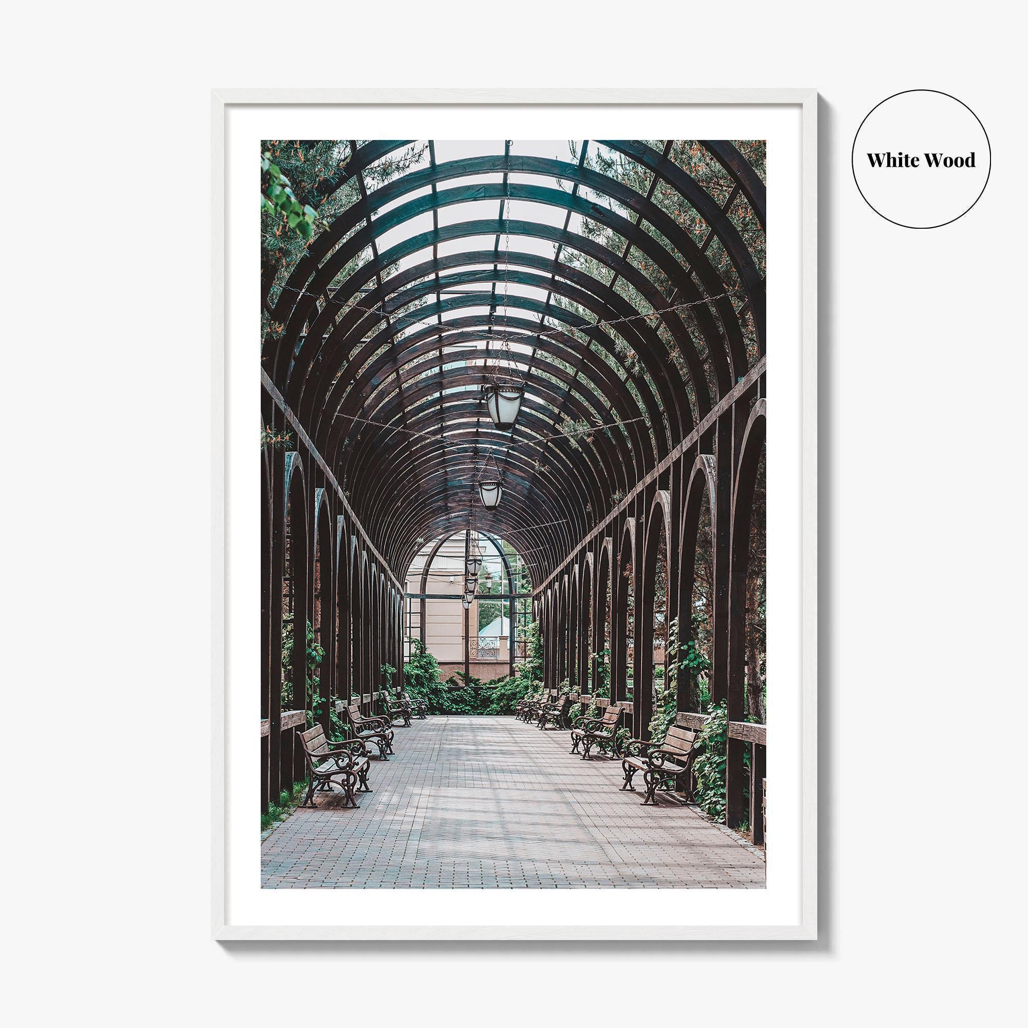 Lincoln Park Fine Art Photo Print, Chicago Illinois USA, Wooden Arch Pavilion Poster