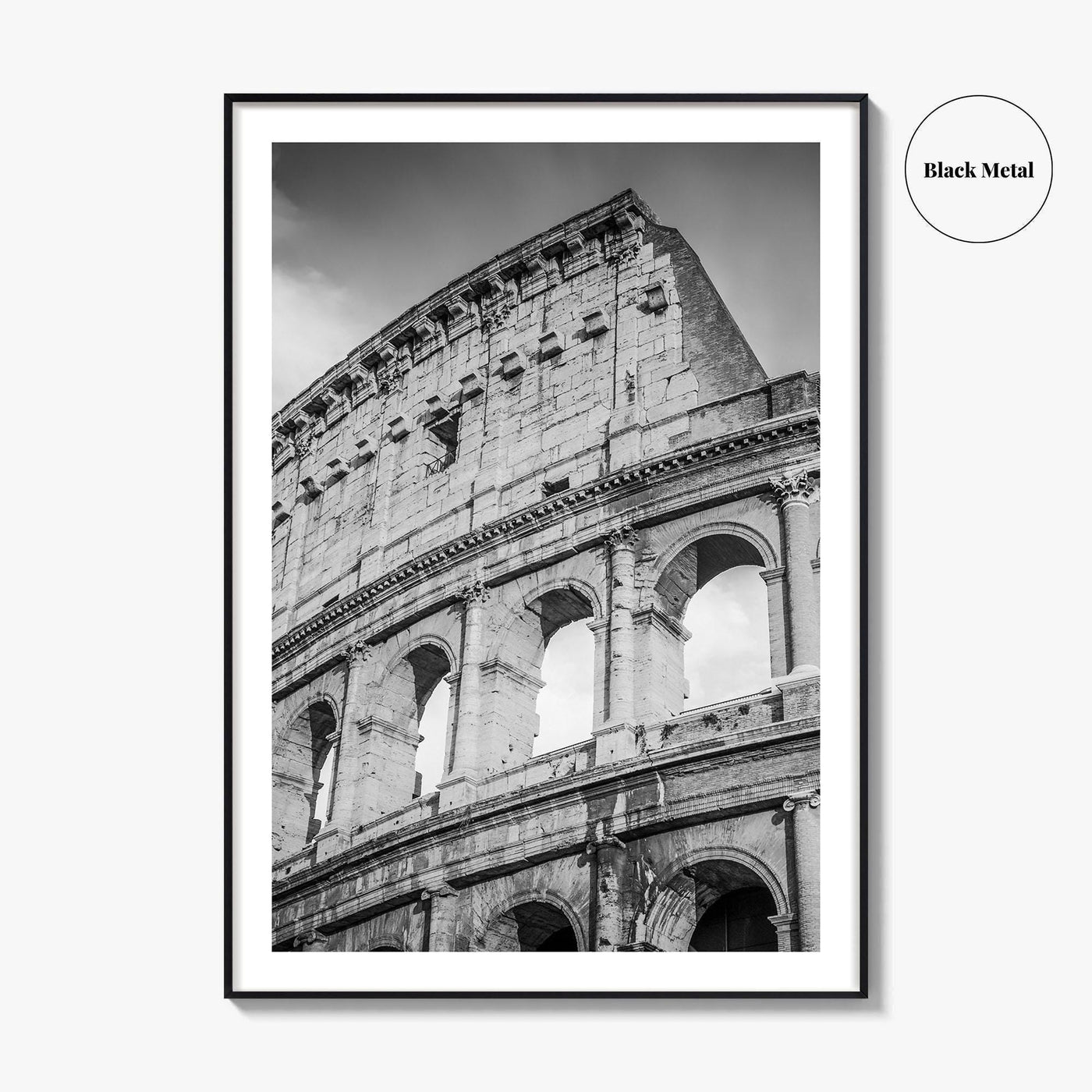 Rome Black and White Fine Art Photo Print, Colosseum Italy, Roma, Wall Decor Poster