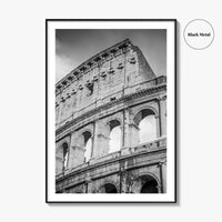 Rome Black and White Fine Art Photo Print, Colosseum Italy, Roma, Wall Decor Poster