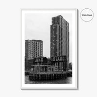 Long Island City Skyline Black and White Fine Art Photo Print, Queens NYC Poster
