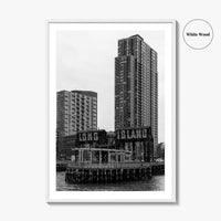 Long Island City Skyline Black and White Fine Art Photo Print, Queens NYC Poster