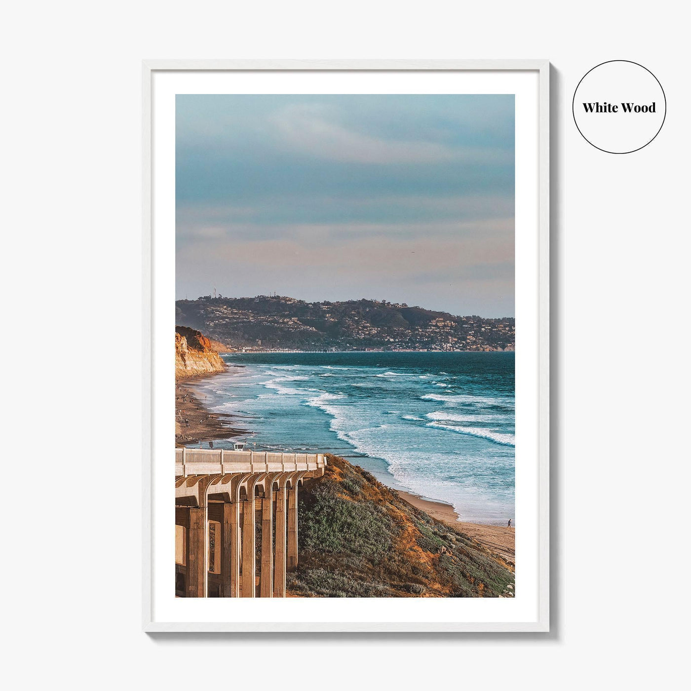 Torrey Pines Fine Art Photo Print, San Diego California Bridge Wall Decor Poster