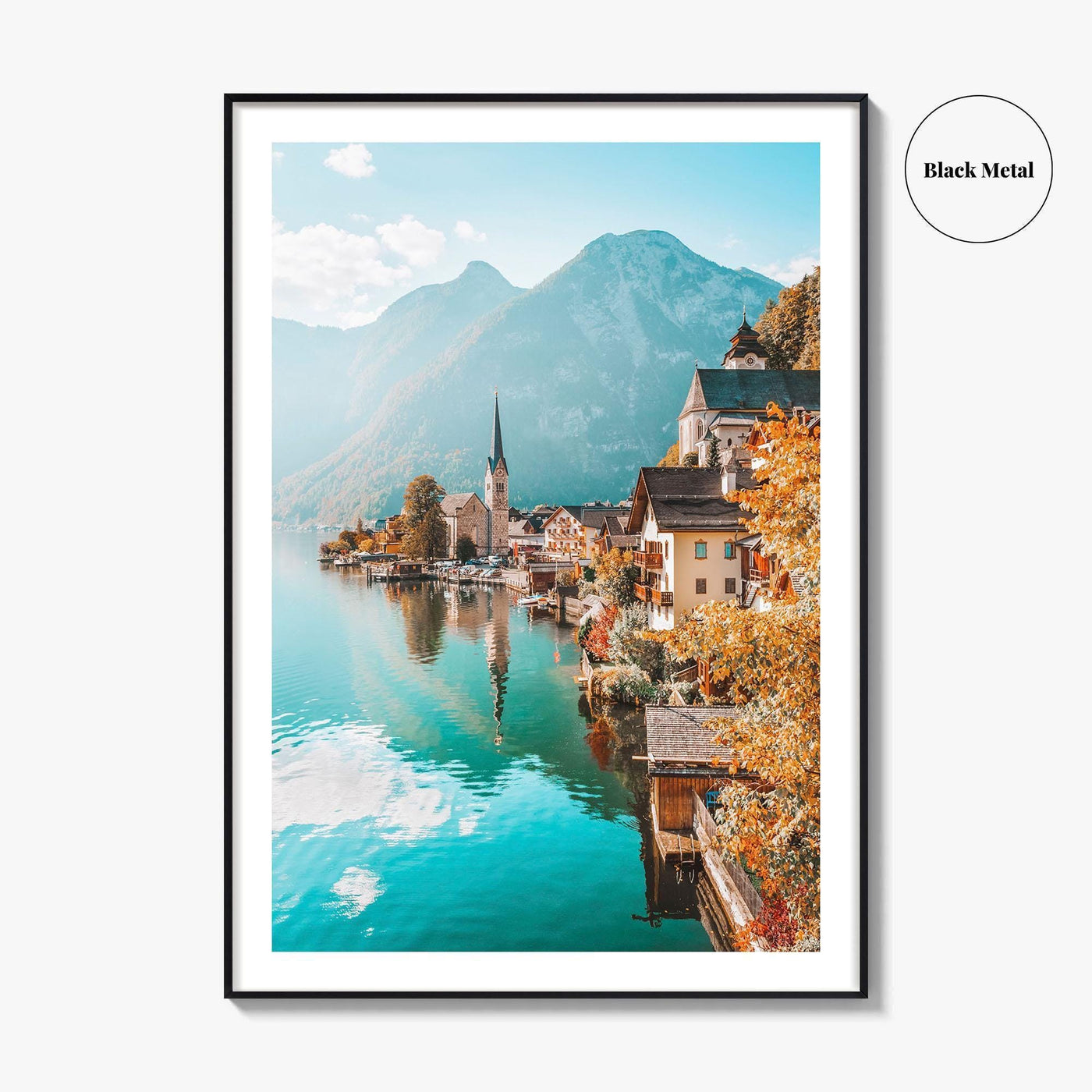 Hallstatt Fine Art Photo Print, Austria, Austrian Alps, Autumn Landscape Poster, Wall Decor