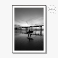 Carlsbad Black and White Fine Art Photo Print, San Diego California Poster