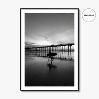Carlsbad Black and White Fine Art Photo Print, San Diego California Poster