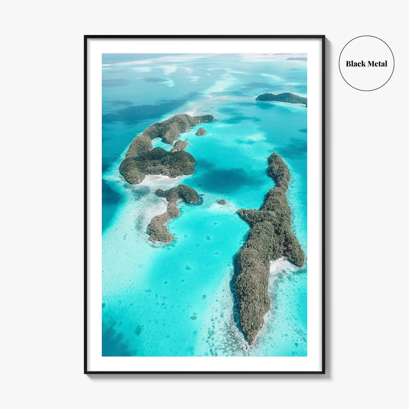Palau Fine Art Photo Print, Rock Islands, Blue Ocean, Koror, Oceania Wall Decor Poster