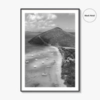 British Virgin Islands Black and White Fine Art Photo Print, Caribbean Poster