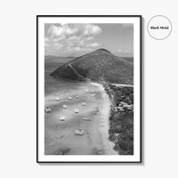 British Virgin Islands Black and White Fine Art Photo Print, Caribbean Poster