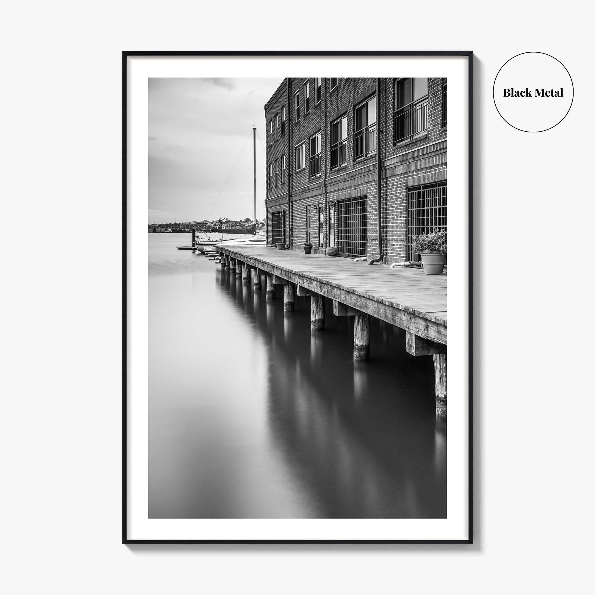 Fells Point Black and White Fine Art Photo Print, Maryland USA Poster