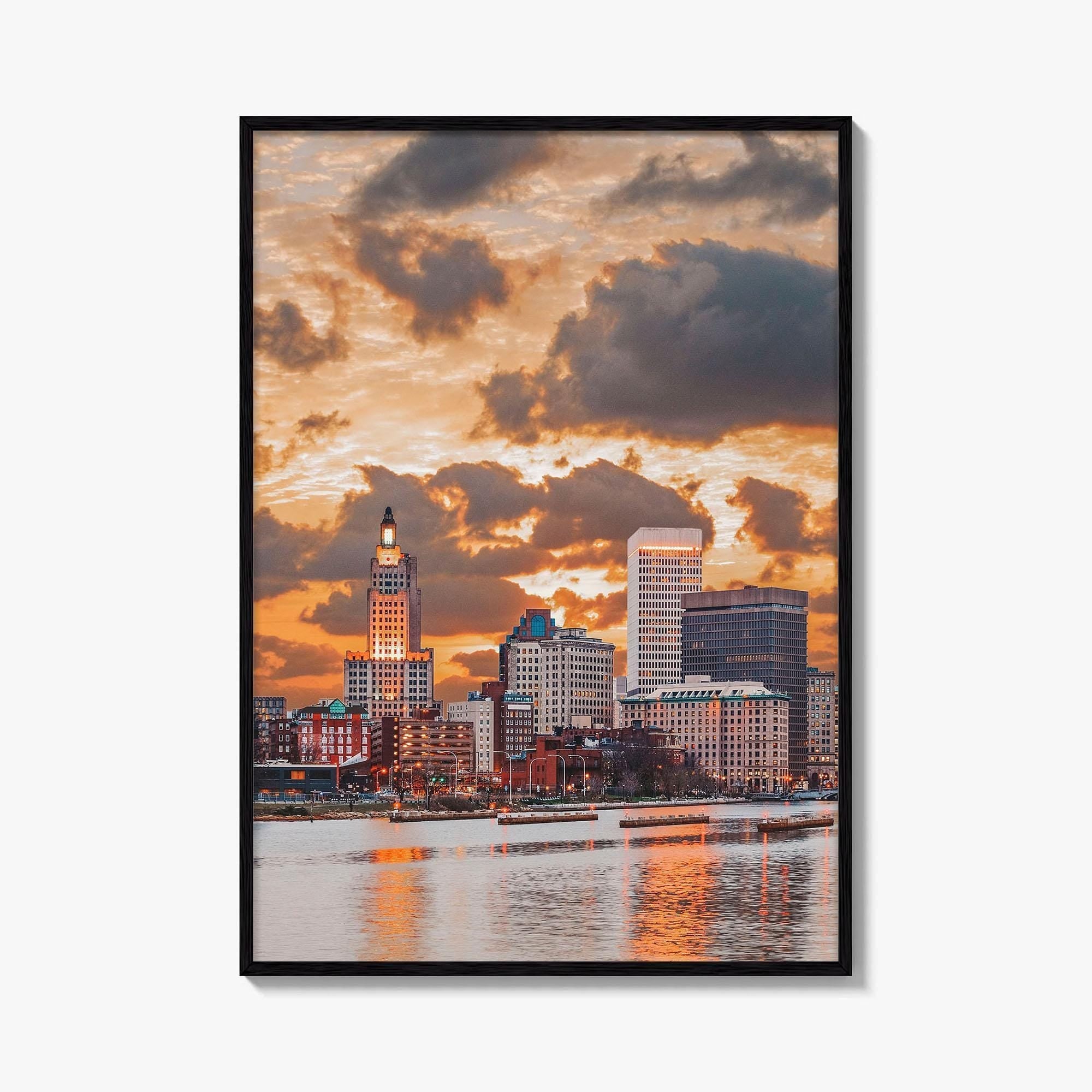 Providence Skyline Fine Art Photo Print, Rhode Island, RI, USA, Poster, Wall Decor