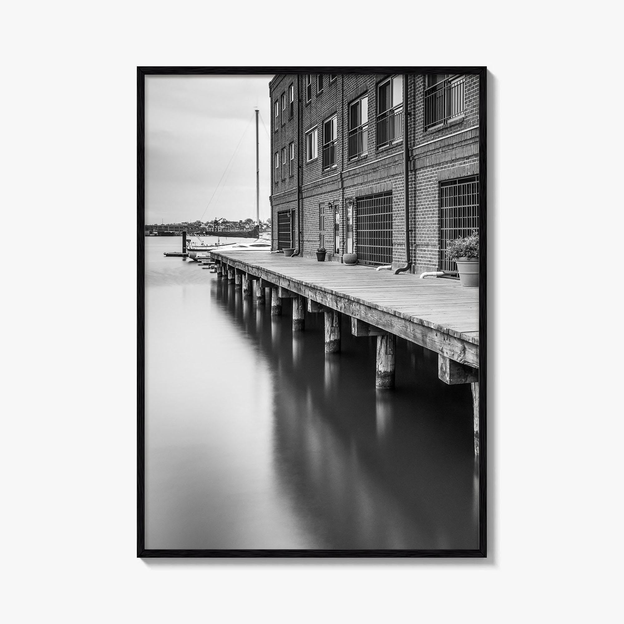 Fells Point Black and White Fine Art Photo Print, Maryland USA Poster