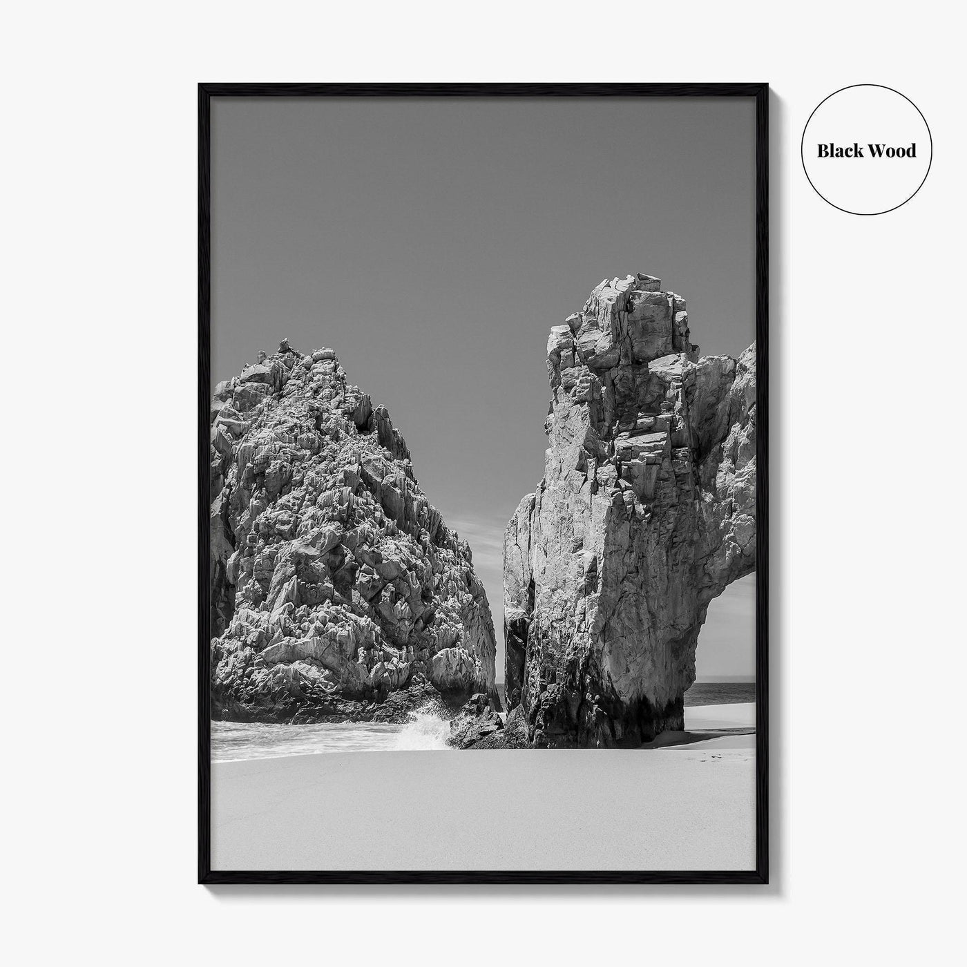 Cabo San Lucas Black and White Fine Art Photo Print, Mexico Poster