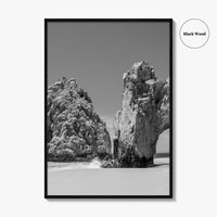 Cabo San Lucas Black and White Fine Art Photo Print, Mexico Poster