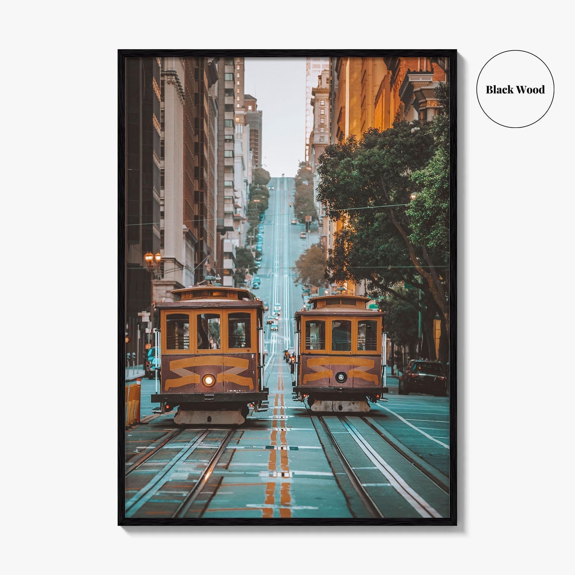 San Francisco Fine Art Photo Print, Cable Car, California Street, USA, Poster