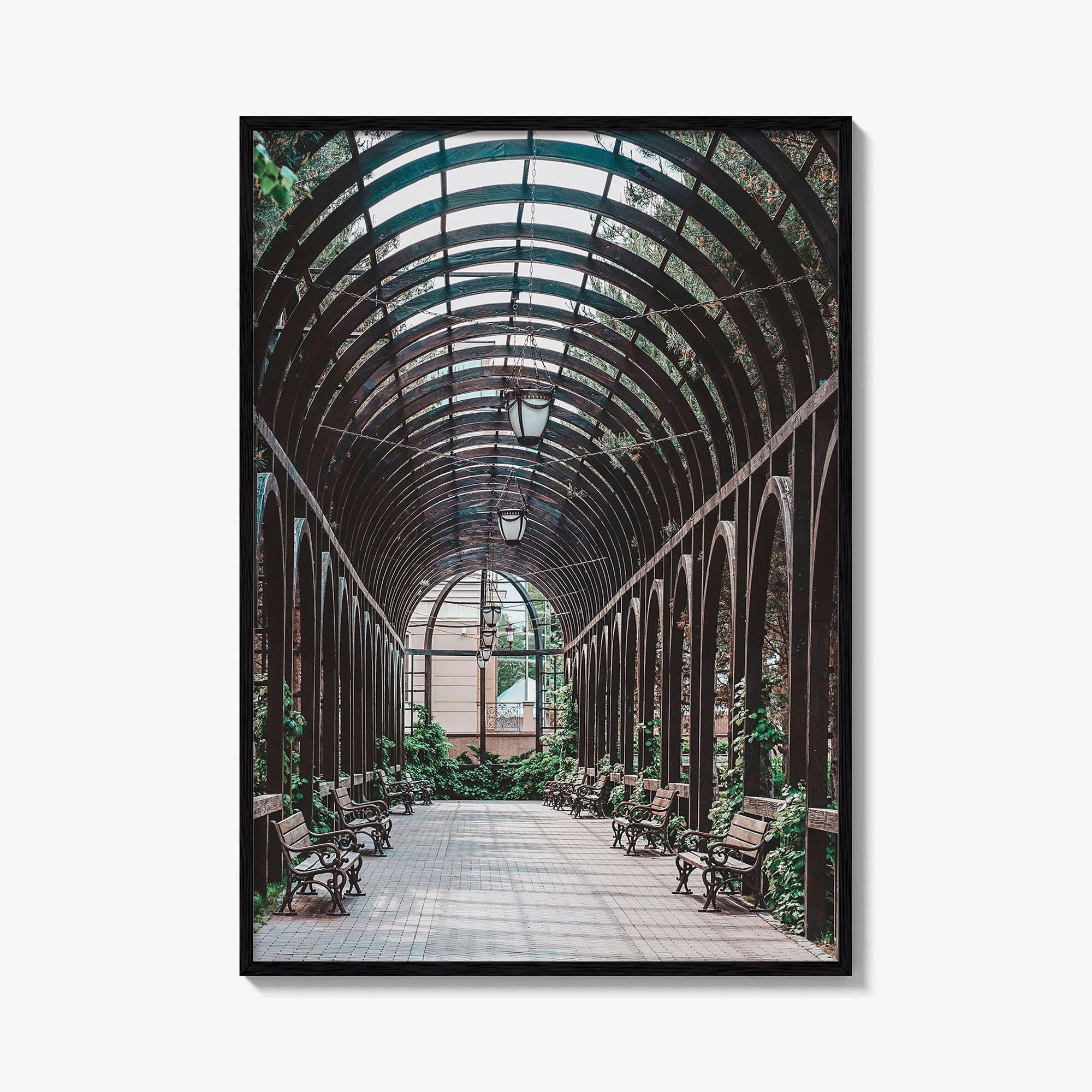 Lincoln Park Fine Art Photo Print, Chicago Illinois USA, Wooden Arch Pavilion Poster