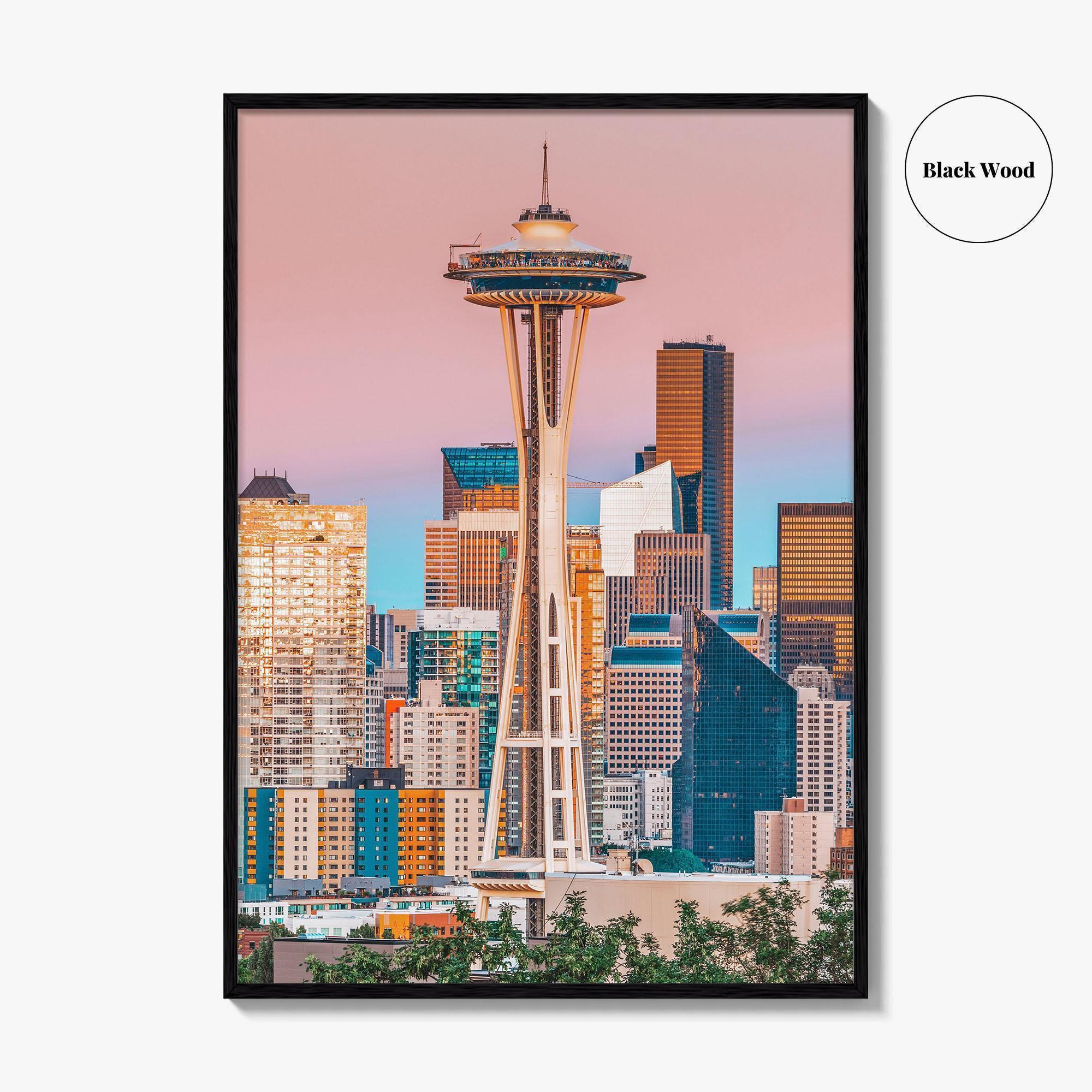 Seattle Skyline Fine Art Photo Print, Washington USA, Downtown Poster