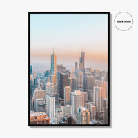 Chicago Skyline Fine Art Photo Print, Downtown Wall Art Poster, Illinois USA