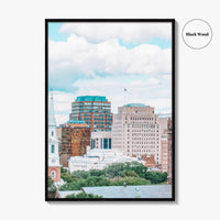 New Haven Skyline Fine Art Photo Print, Connecticut, CT USA Wall Decor Poster