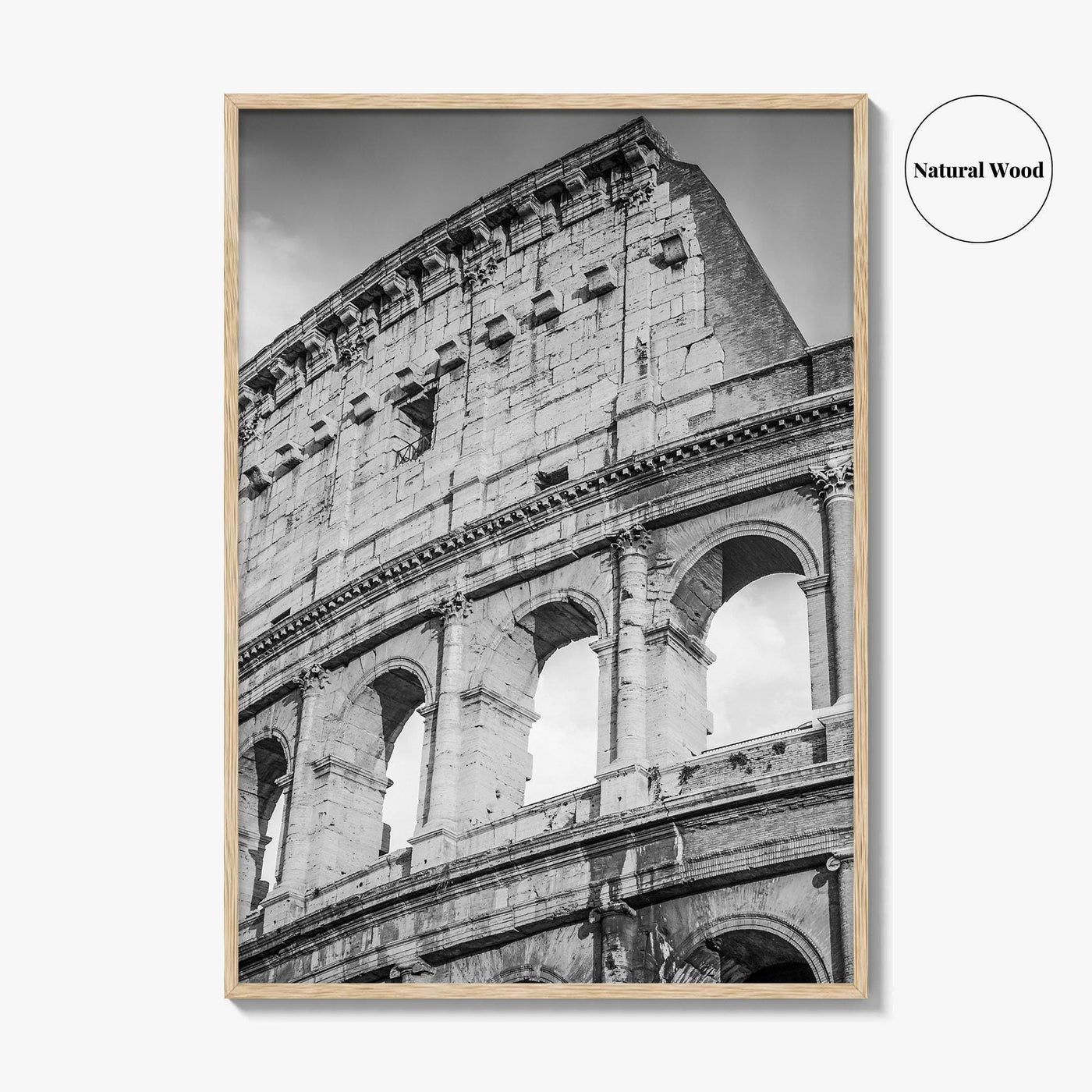 Rome Black and White Fine Art Photo Print, Colosseum Italy, Roma, Wall Decor Poster