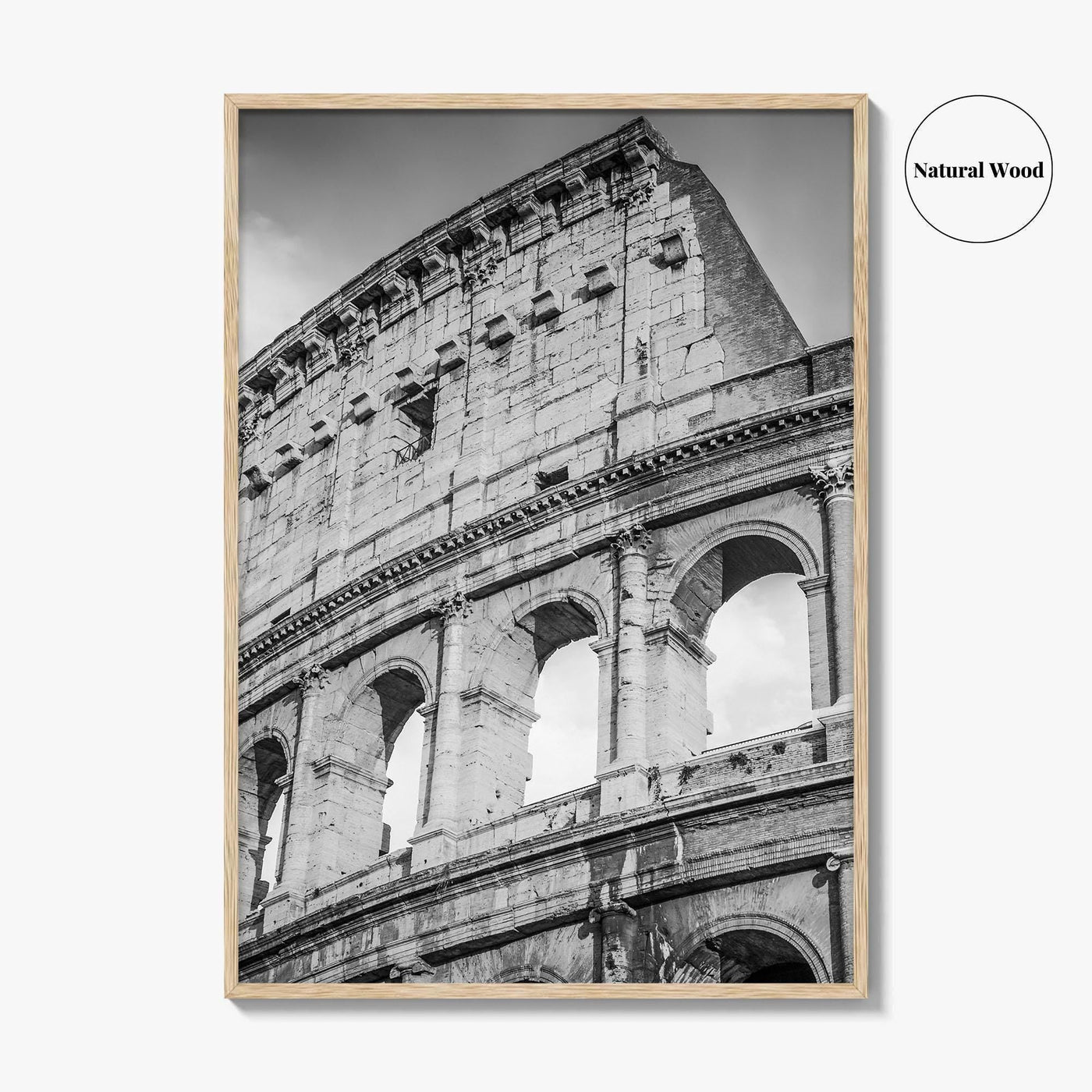 Rome Black and White Fine Art Photo Print, Colosseum Italy, Roma, Wall Decor Poster