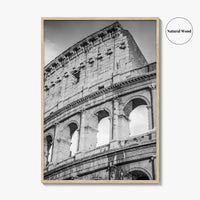 Rome Black and White Fine Art Photo Print, Colosseum Italy, Roma, Wall Decor Poster