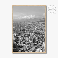 Quito Skyline Black and White Fine Art Photo Print, Ecuador, City Poster, Wall Decor