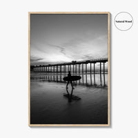 Carlsbad Black and White Fine Art Photo Print, San Diego California Poster