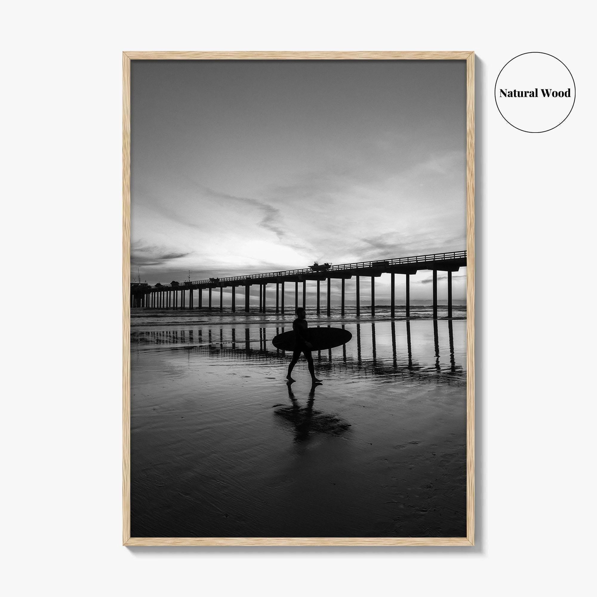 Carlsbad Black and White Fine Art Photo Print, San Diego California Poster