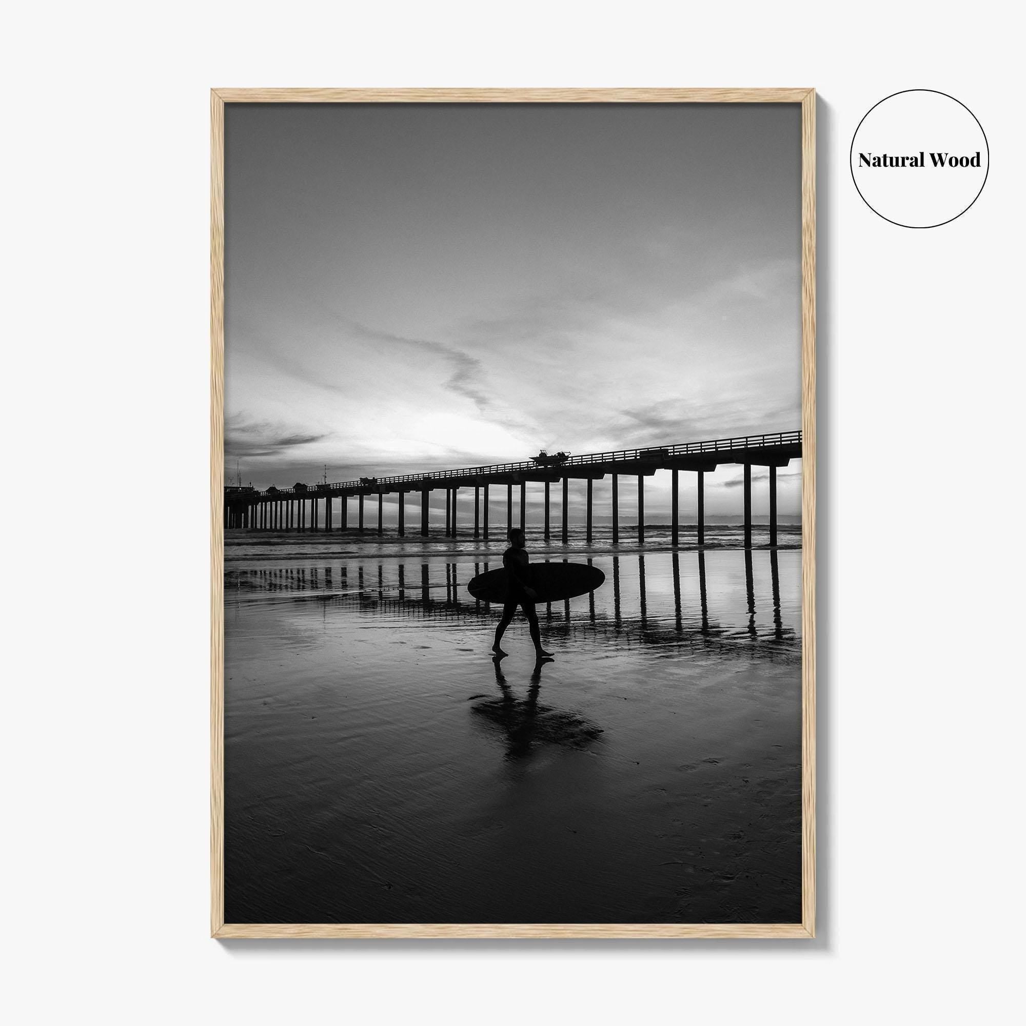 Carlsbad Black and White Fine Art Photo Print, San Diego California Poster