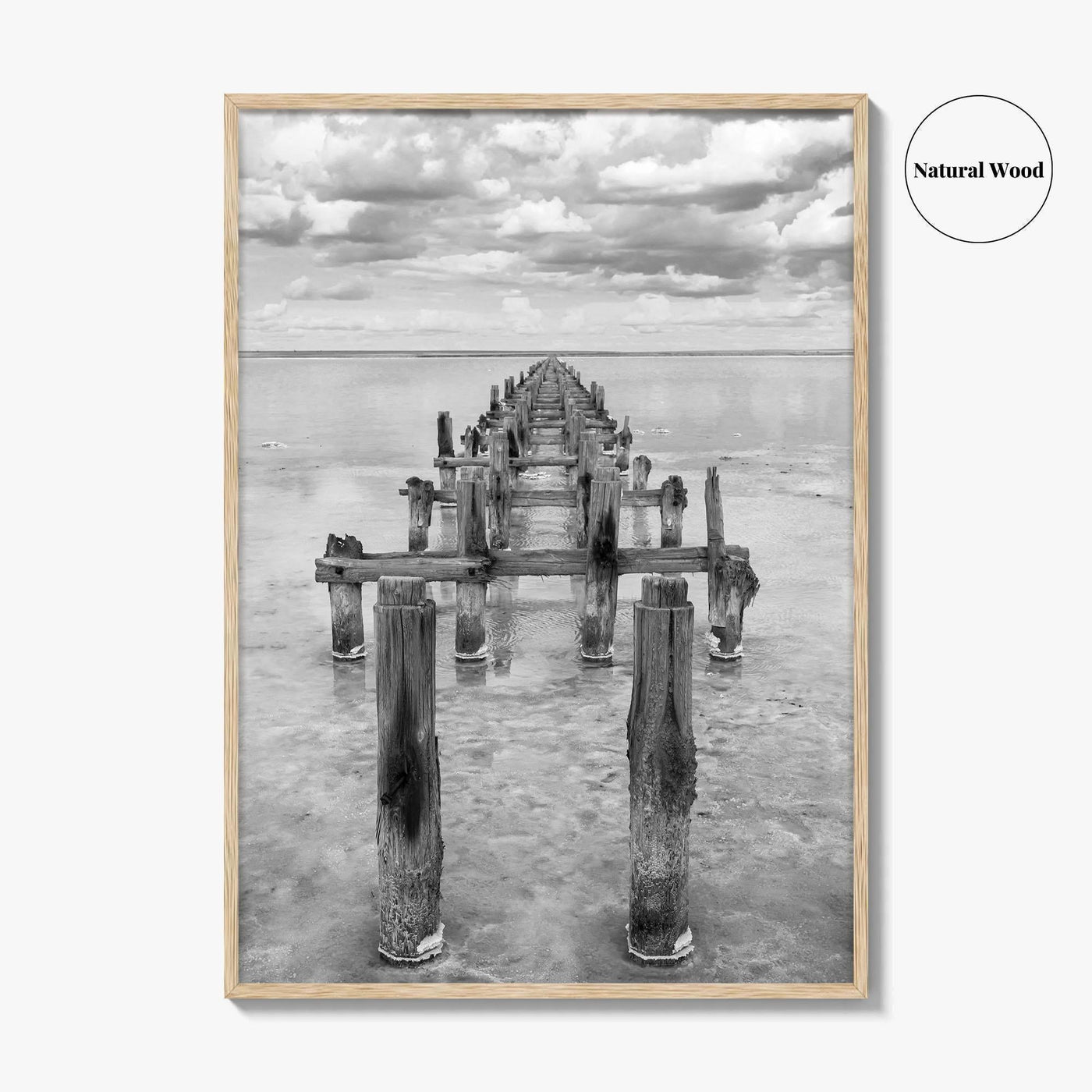 Senegal Black and White Fine Art Photo Print, Dakar, Lake Retba Poster