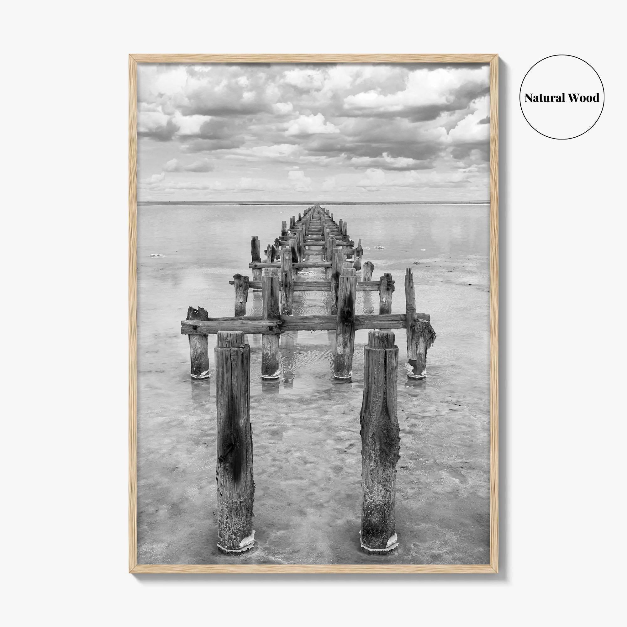Senegal Black and White Fine Art Photo Print, Dakar, Lake Retba Poster