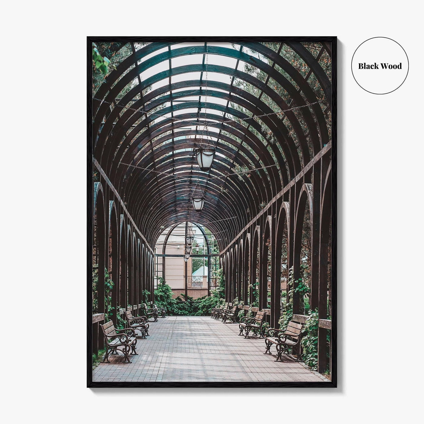 Lincoln Park Fine Art Photo Print, Chicago Illinois USA, Wooden Arch Pavilion Poster