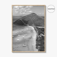 British Virgin Islands Black and White Fine Art Photo Print, Caribbean Poster