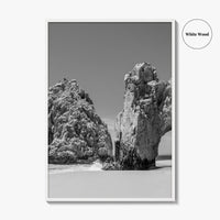 Cabo San Lucas Black and White Fine Art Photo Print, Mexico Poster