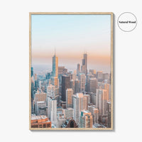 Chicago Skyline Fine Art Photo Print, Downtown Wall Art Poster, Illinois USA