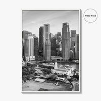 Singapore Black and White Fine Art Photo Print, Marina Bay, Singapore Poster