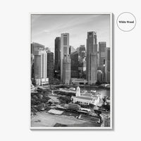 Singapore Black and White Fine Art Photo Print, Marina Bay, Singapore Poster