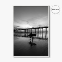 Carlsbad Black and White Fine Art Photo Print, San Diego California Poster