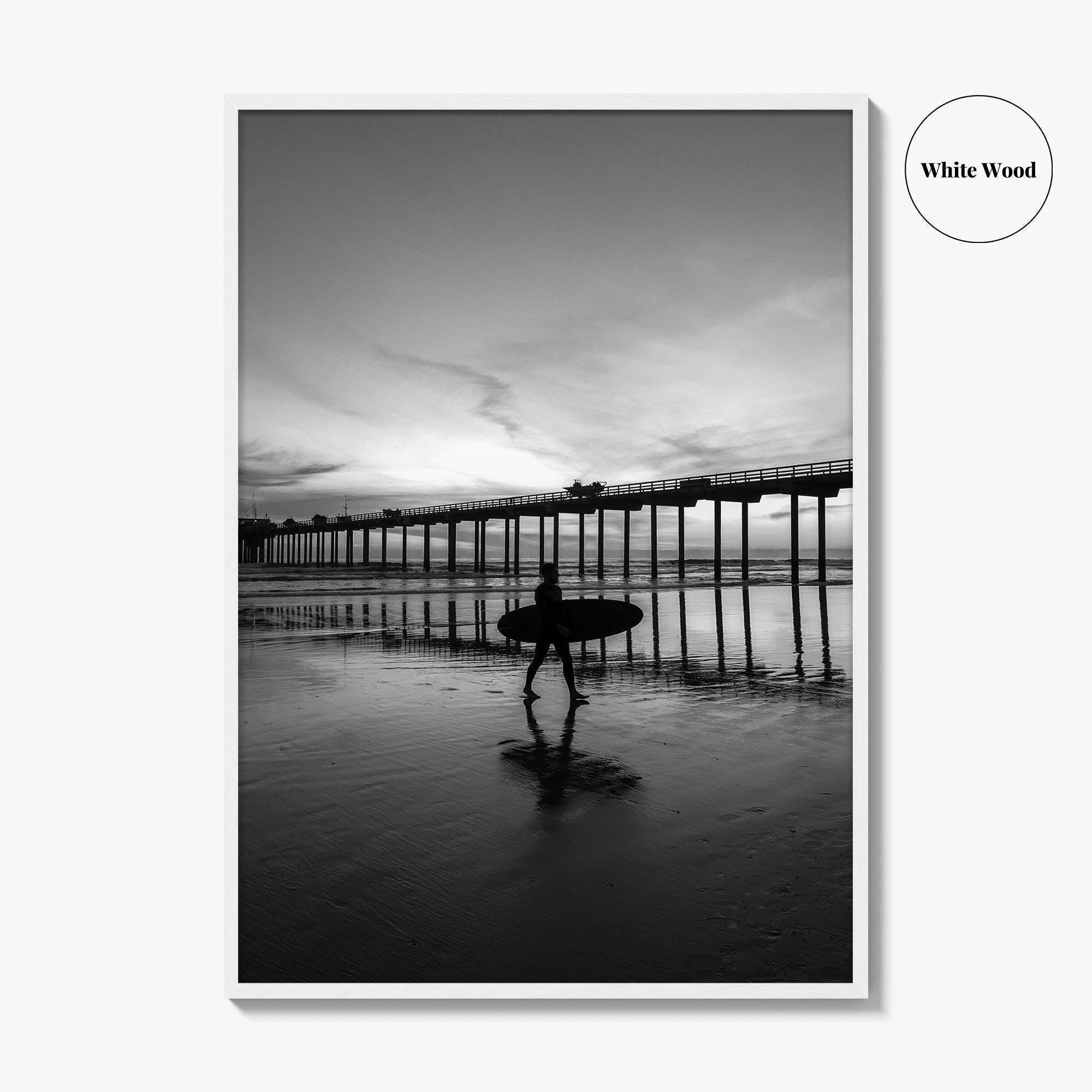 Carlsbad Black and White Fine Art Photo Print, San Diego California Poster