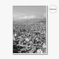 Quito Skyline Black and White Fine Art Photo Print, Ecuador, City Poster, Wall Decor
