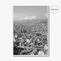 Quito Skyline Black and White Fine Art Photo Print, Ecuador, City Poster, Wall Decor